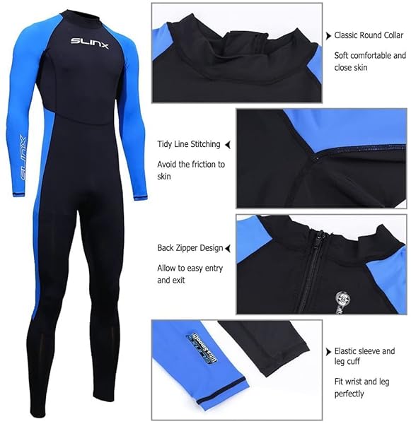 Full Body Dive Wetsuit for Men and Women UV Protection Long Sleeve Swimwear for Snorkeling Surfing Scuba Diving Kayaking and Canoeing - Image 4