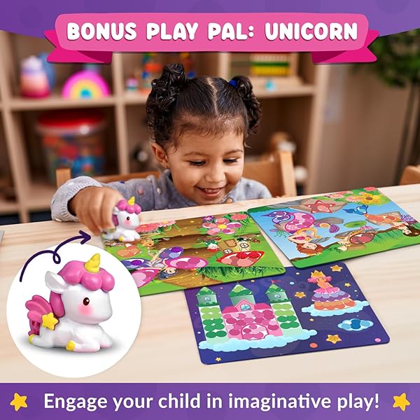Funcils Dot Art Activity Unicorn and Princess Sticker Kit Toddler Art Supplies Birthday Gifts for Kids Ages 3 to 7 Travel Toys - Image 6