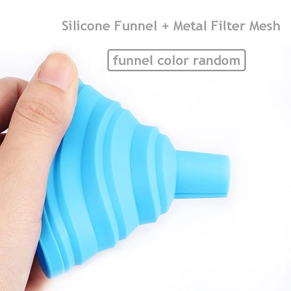 Foldable Silicone Funnel with Metal Filter Mesh for 15mm Bottles - Perfect for 3D Printer Resin Curing - Image 4