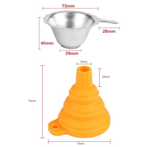 Foldable Silicone Funnel with Metal Filter Mesh for 15mm Bottles - Perfect for 3D Printer Resin Curing - Image 8