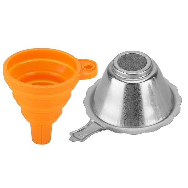 Foldable Silicone Funnel with Metal Filter Mesh for 15mm Bottles - Perfect for 3D Printer Resin Curing - Image 9