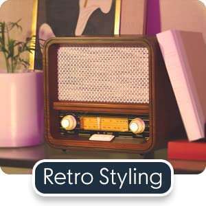 Fuse RAD-V1 Vintage Wood Retro Radio: Bluetooth AM/FM Speaker in Mid Century Modern Design - Image 10