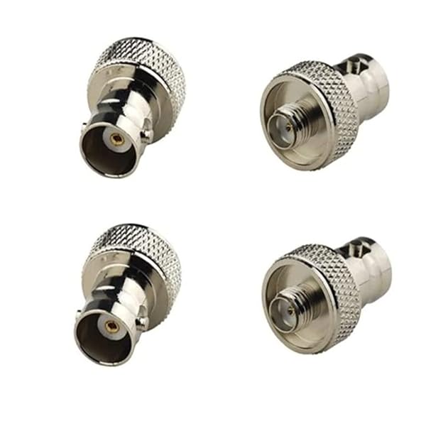 GDQLCNXB SMA Female to BNC Female Adapter for BaoFeng UV-5R & FD-880 - 4-Pack Two Way Radio Connectors
