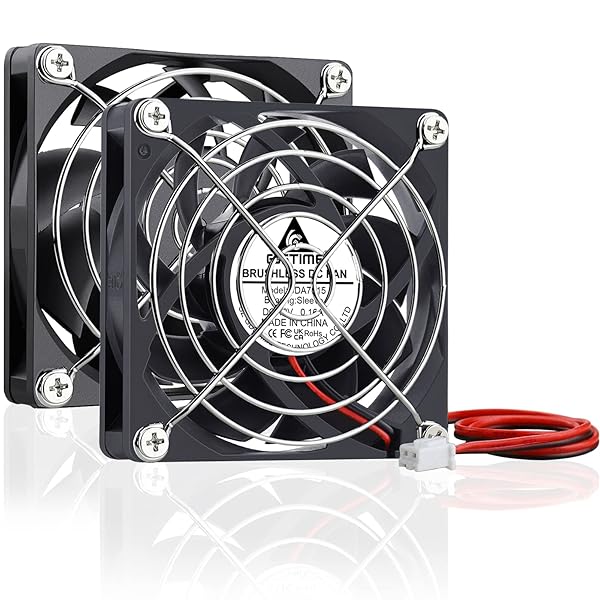 GDSTIME 70mm x 70mm x 15mm 12v Brushless DC Cooling Fan 2Pin Pack of 2 for Efficient Cooling Solutions