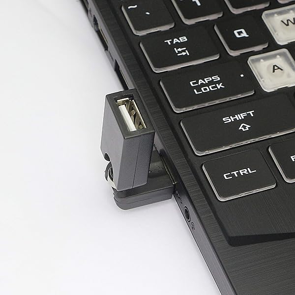 GELRHONR Swivel USB Adapter, Rotatable USB 2.0 Type A Male to Type A Female Extension Connector 360 Degree Rotation Adjustable Right Angle Extension Adapter Converter(Black- 2 Pack) - Image 7