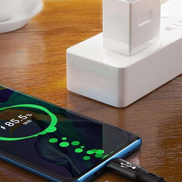 GELRHONR USB C Splitter Cable: 3-in-1 Fast Charge Nylon Braided Cord for Mobile & Android - 0.65FT Length - Image 7