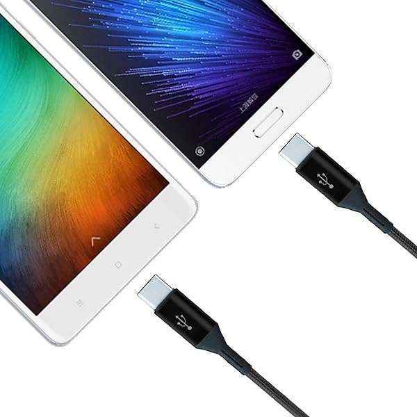 GELRHONR USB C Splitter Cable: 3-in-1 Fast Charge Nylon Braided Cord for Mobile & Android - 5A, 3x1.2m Length - Image 5