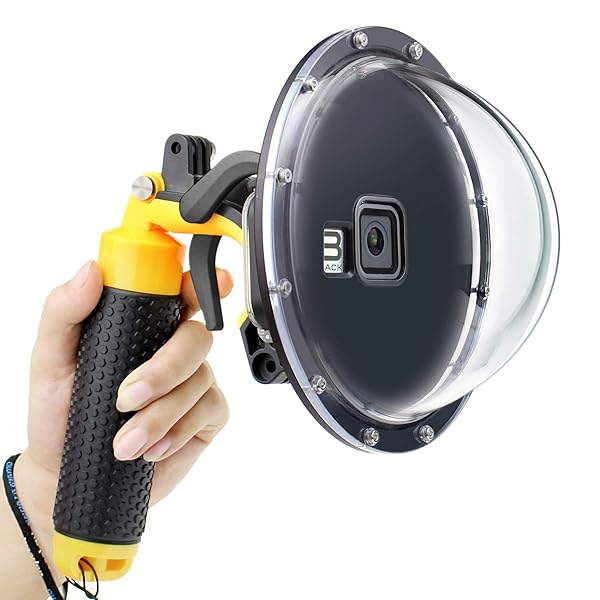 GEPULY Dome Port for GoPro Hero 8 Black: Waterproof Housing & Grip for Underwater Photography