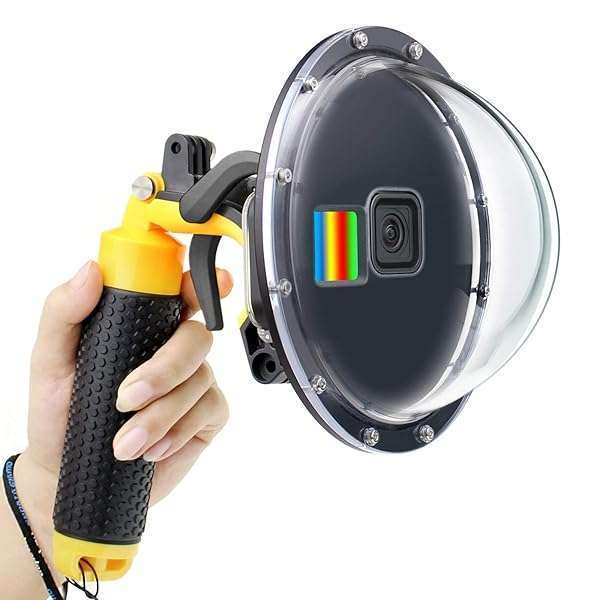 GEPULY Dome Port for GoPro Hero 9-13: Waterproof Housing & Grip for Stunning Underwater Shots