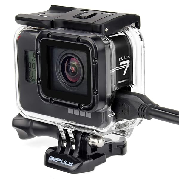 GEPULY Skeleton Housing Case for GoPro Hero 7/6/5/2018 - Enhanced Audio & Heat Dissipation