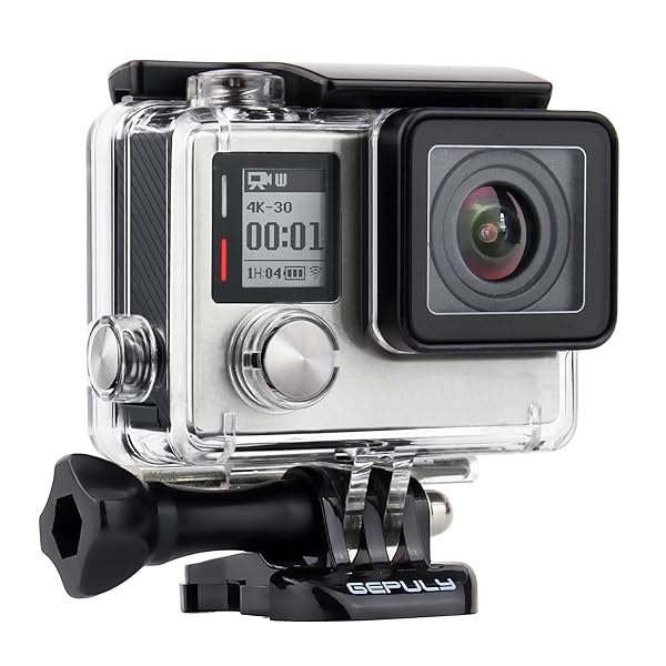 GEPULY Waterproof Housing Case for GoPro Hero 4 3 Plus 3 Underwater Photography Up to 131 ft with Quick Release Mount and Thumb Screw