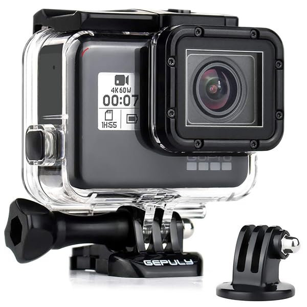 GEPULY Waterproof Housing Case for GoPro Hero 7, 6, 5 & 2018 - 45M Dive Protection & Accessories