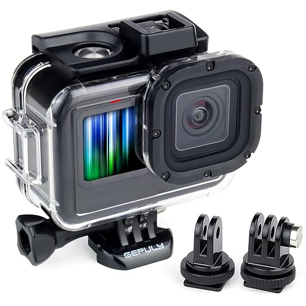 GEPULY Waterproof Housing Case for GoPro Hero 9-13: 60M Dive Shell & Cold Shoe Adapters