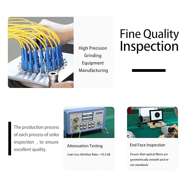 GESD 4Pcs 1.5 Meter LC Cable SingleMode 9/125 Fiber Pigtail Color-Coded Patch Cord with Ceramic Ferrule for Fusion Splicing - Image 7