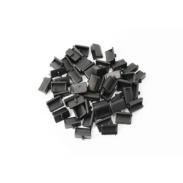 GINTOOYUN 50pcs USB Anti Dust Cap Port Plug Cover for USB Type A Female End Silicone Black - Image 5