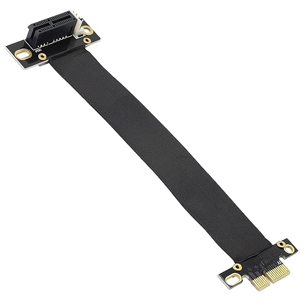 GINTOOYUN PCI Express 3.0 1X Male to Female Riser Cable 18cm 90 Degree Extension Adapter for PCIE Systems