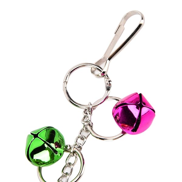 GLOGLOW Bird Mirror Toy Hanging Parrot Mirror with Colored Bells Interactive Toy for Chicks Hens Cockatiel Parakeets Canaries Budgie - Image 8