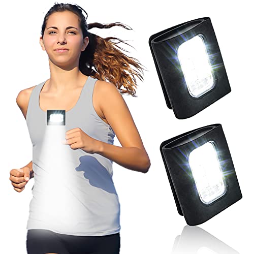 GOANDO GOANDO Running Lights 2 Pack: High Visibility LED Safety Gear for Night Jogging & Walking with USB Charging & Magnetic Clip