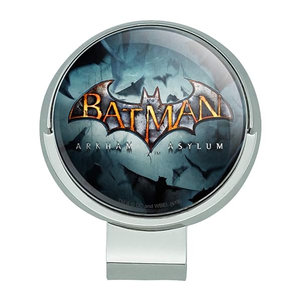 Batman Arkham Asylum Video Game Logo Golf Hat Clip with Magnetic Ball Marker for Golf Enthusiasts