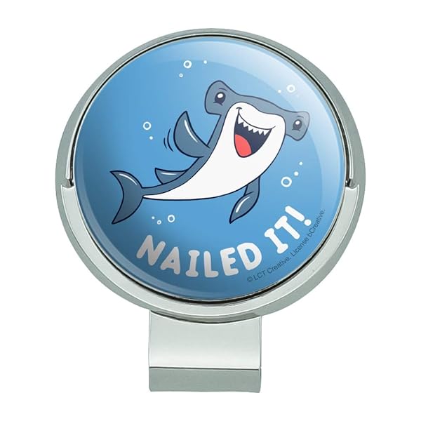 Nailed It Hammerhead Shark Funny Golf Hat Clip with Magnetic Ball Marker for Golf Lovers