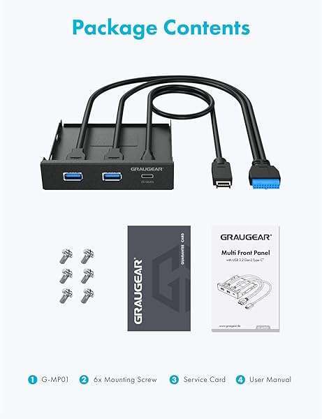 "Upgrade Your PC with GRAUGEAR 3.5" USB Hub: 20Gbps USB3.2 Gen2 & USB 3.0 Ports for Fast Connectivity" - Image 8