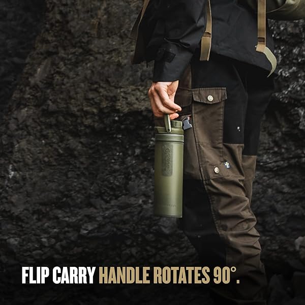 GRAYL UltraPress 16.9 oz Water Purifier Bottle for Hiking & Travel - Olive Drab Filter for Survival & Backpacking - Image 6