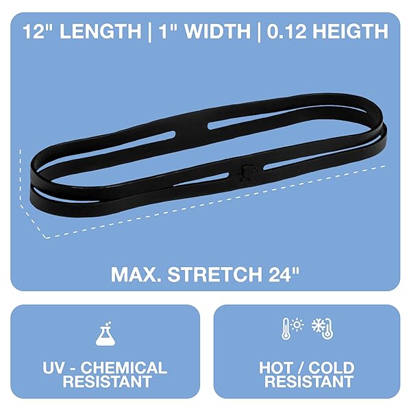 "GRIFITI Band Joes X Cross Style 12" Elastic Rubber Bands - 10 Pack for Cooking, Office, Puzzles & Games - Strong & Colorful!" - Image 3