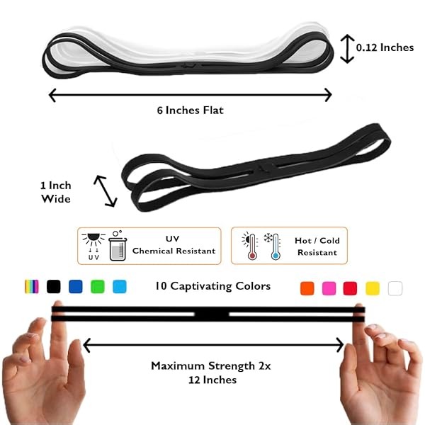 "GRIFITI Band Joes X Cross Style 6" Rubber Bands - 5 Pack, Heat & UV Resistant for Cooking, Games & More" - Image 3
