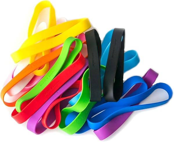 GRIFITI Elastic Band Joes: 20 Pack Heavy-Duty Silicone Rubber Bands for Cooking & More - UV Resistant, Long Lasting
