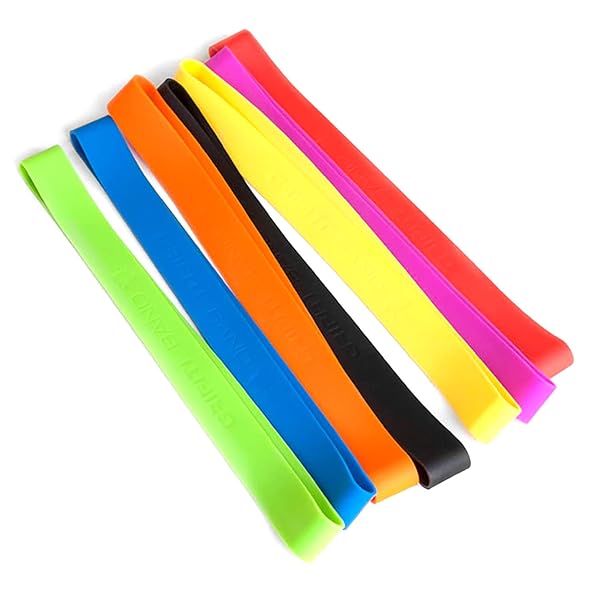GRIFITI Large Silicone Rubber Bands 12x1 Inch - Durable, Heat & UV Resistant for Games, Cooking, Exercise & More - 10 Pack