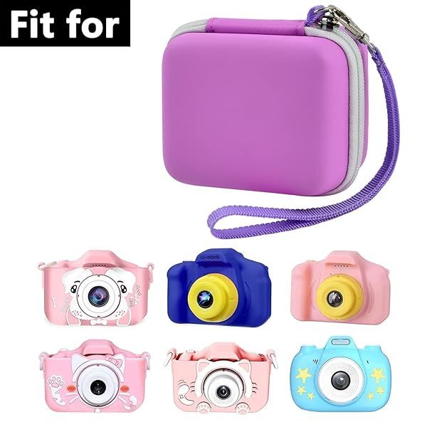 GWCASE Purple Camera Case for Seckton MAVOKIS ZUODUN YEEHAO HOOMOON Goopow GREENKINDER Kids Digital Cameras Holder Box Only - Image 4