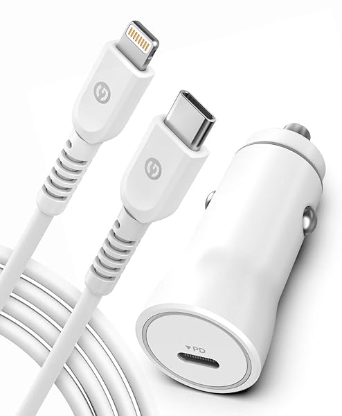 Galvanox Ultra-Fast iPhone Car Charger: MFi Certified Lightning to USB-C Adapter for iPhone 14/13/12/11 & iPad - Image 3