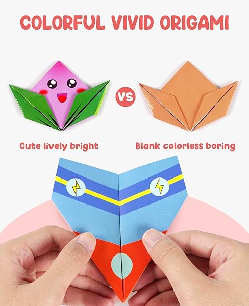 Gamenote Colorful Origami Kit for Kids 54 Projects 120 Double Sided Paper Instructional Book Perfect Gift for Beginners and Craft Lovers - Image 3