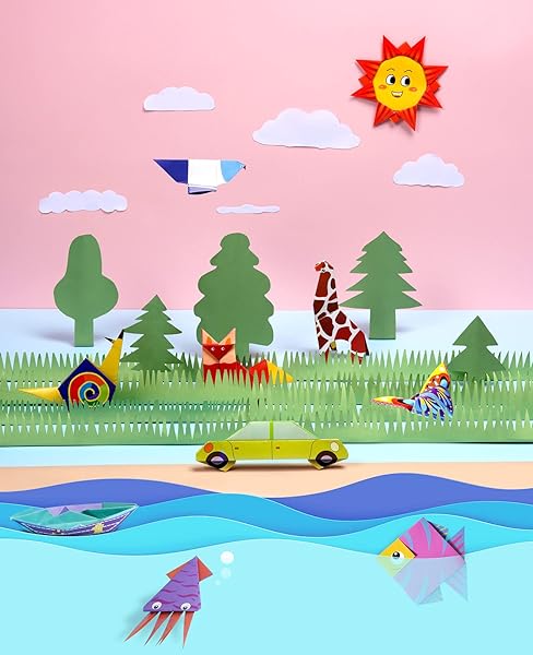 Gamenote Colorful Origami Kit for Kids 54 Projects 120 Double Sided Paper Instructional Book Perfect Gift for Beginners and Craft Lovers - Image 7