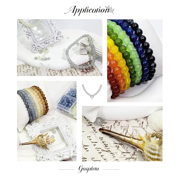 2600PCS 6mm Glass Beads Jewelry Making Kit 48 Colors Crystal Beads for Bracelets Christmas Colors Round Beads Ideal for Beginners - Image 9