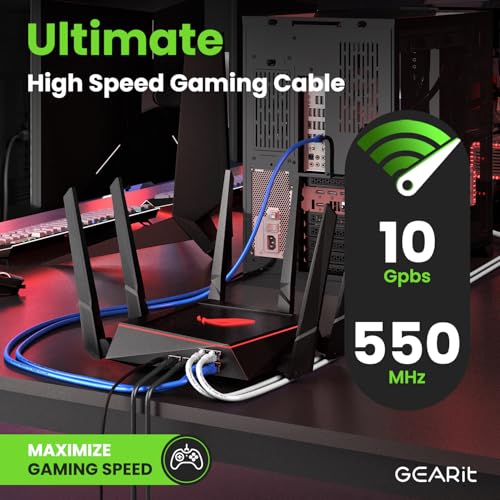 GearIt 20 Pack Cat 6 Ethernet Cable Snagless Patch 10 Feet Computer LAN Network Cord Blue Lifetime Warranty - Image 6