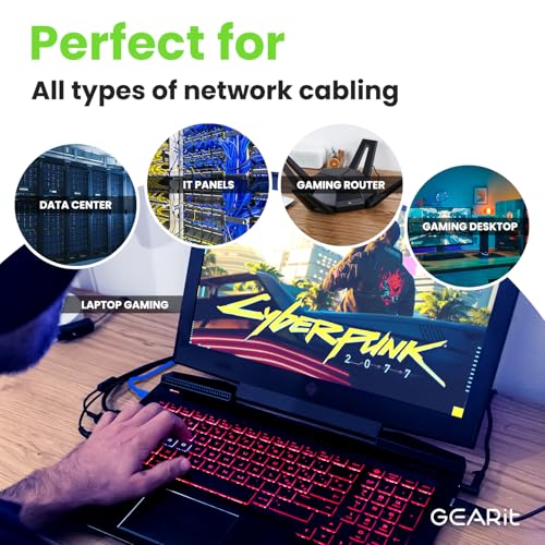GearIt 20 Pack Cat 6 Ethernet Cable Snagless Patch 10 Feet Computer LAN Network Cord Blue Lifetime Warranty - Image 9
