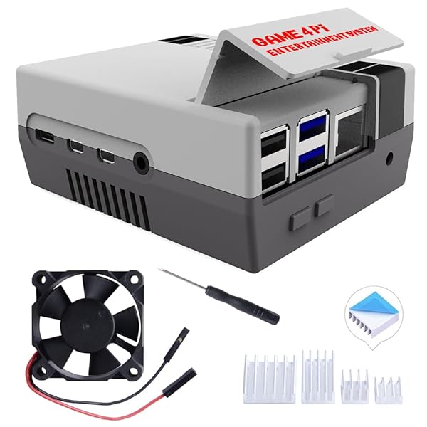 GeeekPi Raspberry Pi 4 Case with Cooling Fan & Heatsink - Perfect for Retro Gaming & Model B/4B