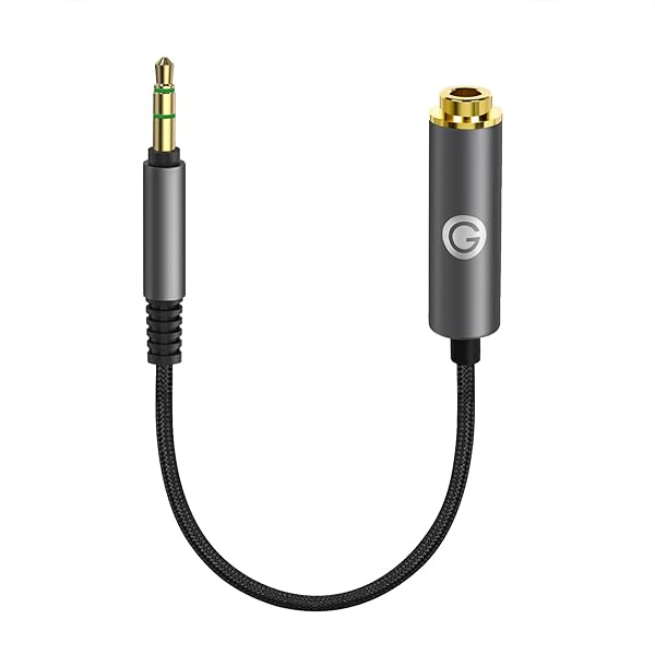 Geekria 3.5mm to 4.4mm Balanced Audio Adapter Cord - 0.5ft Aluminum Alloy, Braided Upgrade for Headphones - Image 2