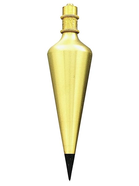 General Tools General Tools 800 16 oz Brass Plumb Bob - Precision Weight for Accurate Leveling
