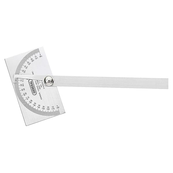 General Tools Angle Protractor #17: Stainless Steel Square Head for Carpenters & Woodworking Enthusiasts