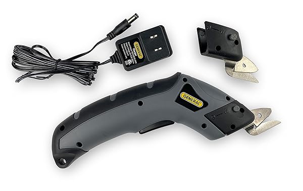 General Tools Cordless Electric Craft Scissors #ES1-Q: 2 Blades & Charger for Effortless Cutting - Image 3