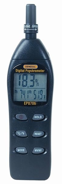 General Tools EP8706 Digital Psychrometer Review: Accurate Humidity & Temperature Measurement in Black