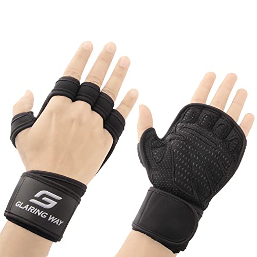 Neoprene Padded Weight Lifting Gloves for Men & Women - Ventilated Wrist Wraps for Gym, Cycling & Sports