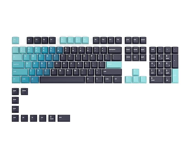 Glorious GPBT Celestial Ice Keycaps - Premium 114-Key Set in Blue Gradient for GMMK & Standard Keyboards