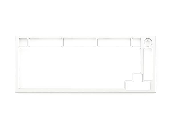 Glorious Top Frame for GMMK PRO - Premium Aluminum Mount for 75% Gaming Keyboard (E-White) - Perfect for PC Gaming & Programming