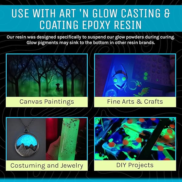Glow in the Dark Pigment Powder - 10+ Colors for Art, Nail & DIY Crafts - Long Lasting Neutral Aqua (12g) - Image 7