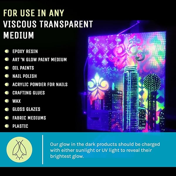 Glow in the Dark Pigment Powder - 10+ Colors for Art, Nail & DIY Crafts - Long Lasting Neutral Aqua (12g) - Image 9