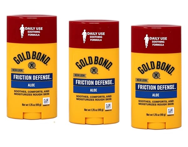 Gold Bond Chafing Defense Anti-Friction Formula - Unscented 1.75 oz (Pack of 3) for Ultimate Comfort