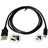 Golden Plated Micro HDMI to HDMI Male Connector Cable for Sony Cyber-Shot DSC-HX300 DSC-HX400V DSC-RX100 and More - Image 2